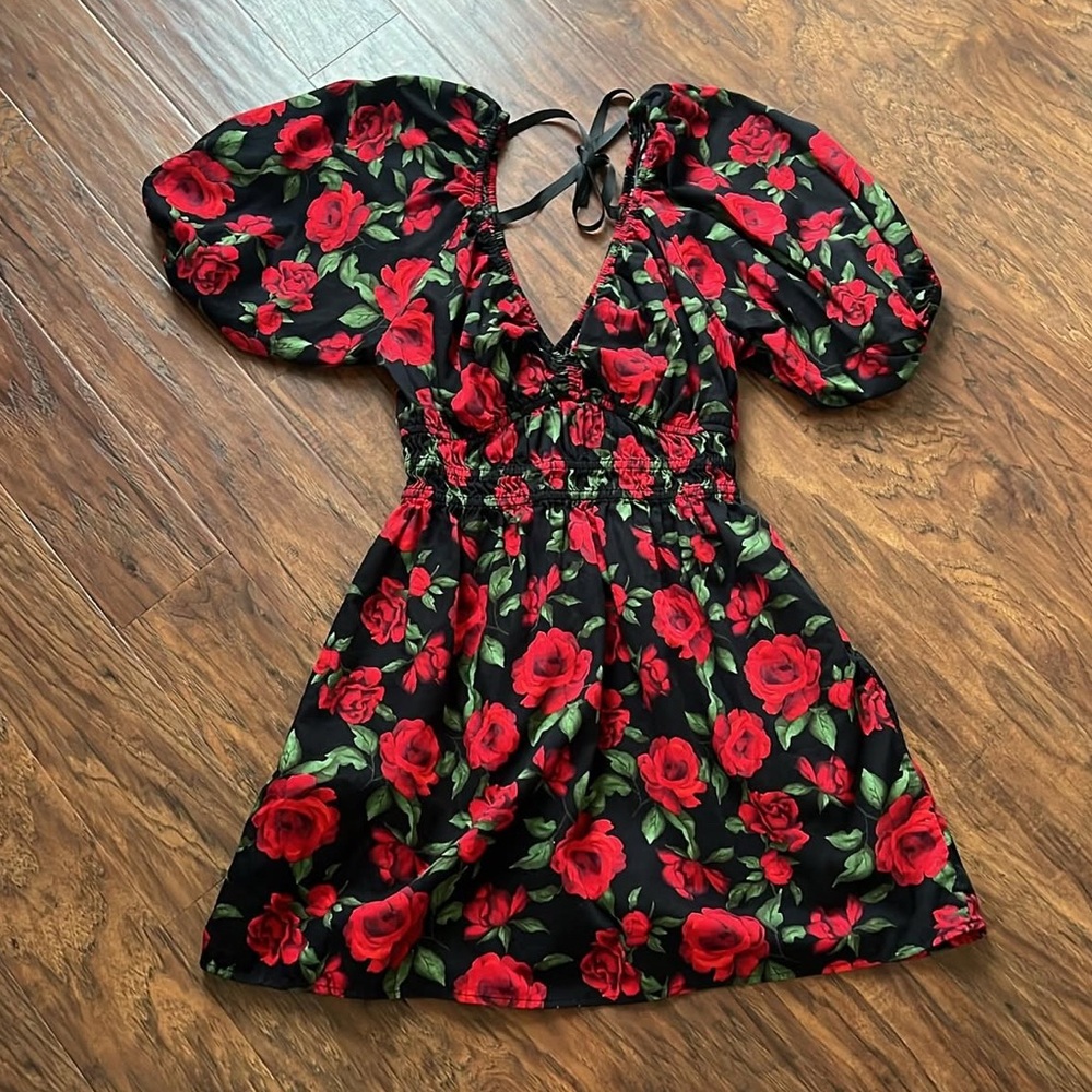 Floral Puff Sleeve Dress